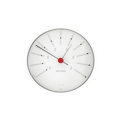 Arne Jacobsen Wall Clock, Plastic Aluminium Glass, Oak, 12cm