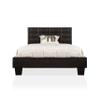 Furniture of America Hariett Contemporary Faux Leather Upholstered Queen-Size Bed, No Box Spring Required, for Bedroom, Guest Room Bed, Black view 1