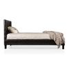 Furniture of America Hariett Contemporary Faux Leather Upholstered Queen-Size Bed, No Box Spring Required, for Bedroom, Guest Room Bed, Black view 3