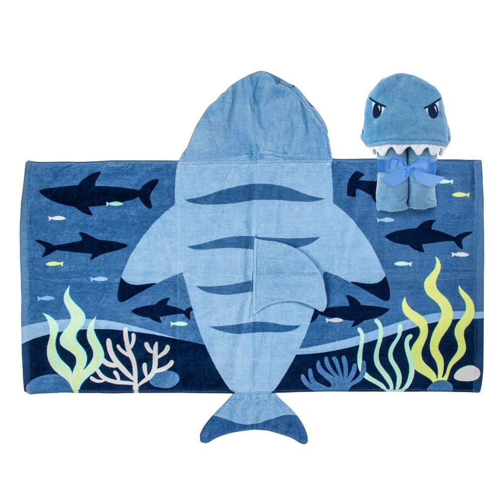 Stephen Joseph Boys HOODED TOWEL, Shark