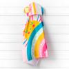 Stephen Joseph, Kids Hooded Beach Towel for Girls & Boys (3-8 Years), Toddler Poncho Bath Towel with Hood, Soft Absorbent Cotton, Large 46x 23.5, Rainbow view 3