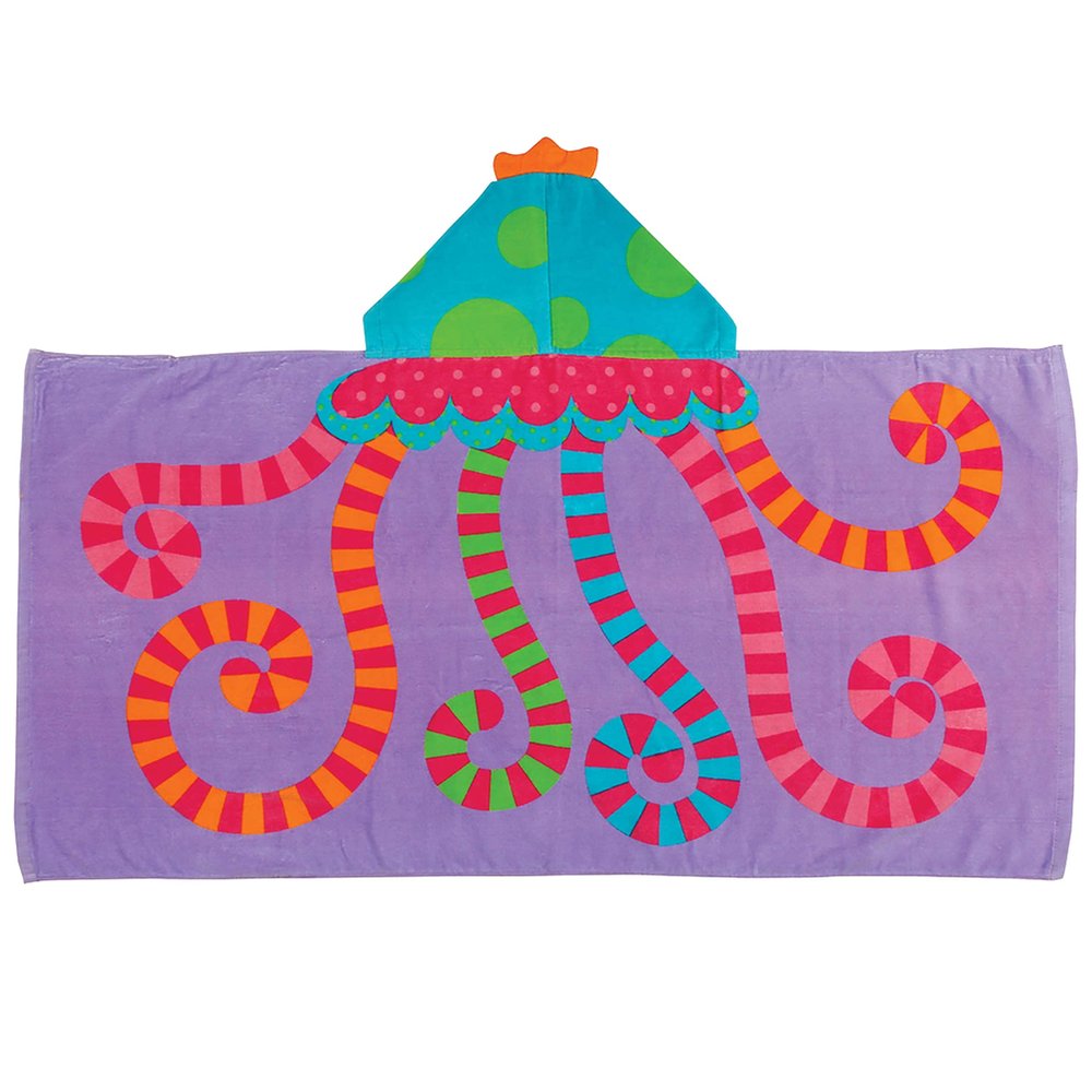 Stephen Joseph girls HOODED TOWEL, Jellyfish, 12 Months US
