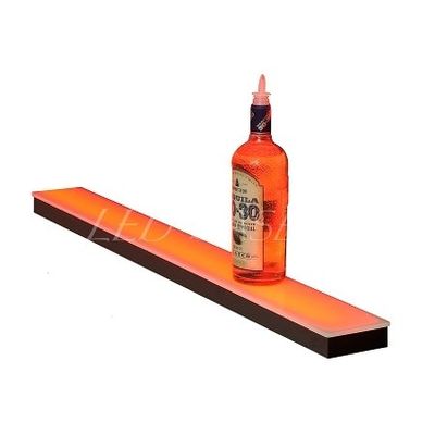 Low Profile Single Step LED Lighted Liquor Display Shelf 24"