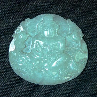 China Fine Craft 2" Jade Kwanyin Guanyin Pendant JP45