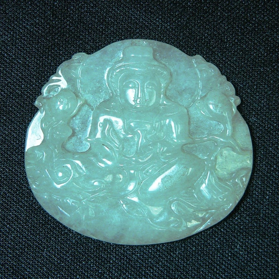 China Fine Craft 2" Jade Kwanyin Guanyin Pendant JP45