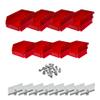 LocBin 028-R Pegboard BinKit, Small/Medium, Red view 1