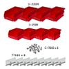 LocBin 028-R Pegboard BinKit, Small/Medium, Red view 2