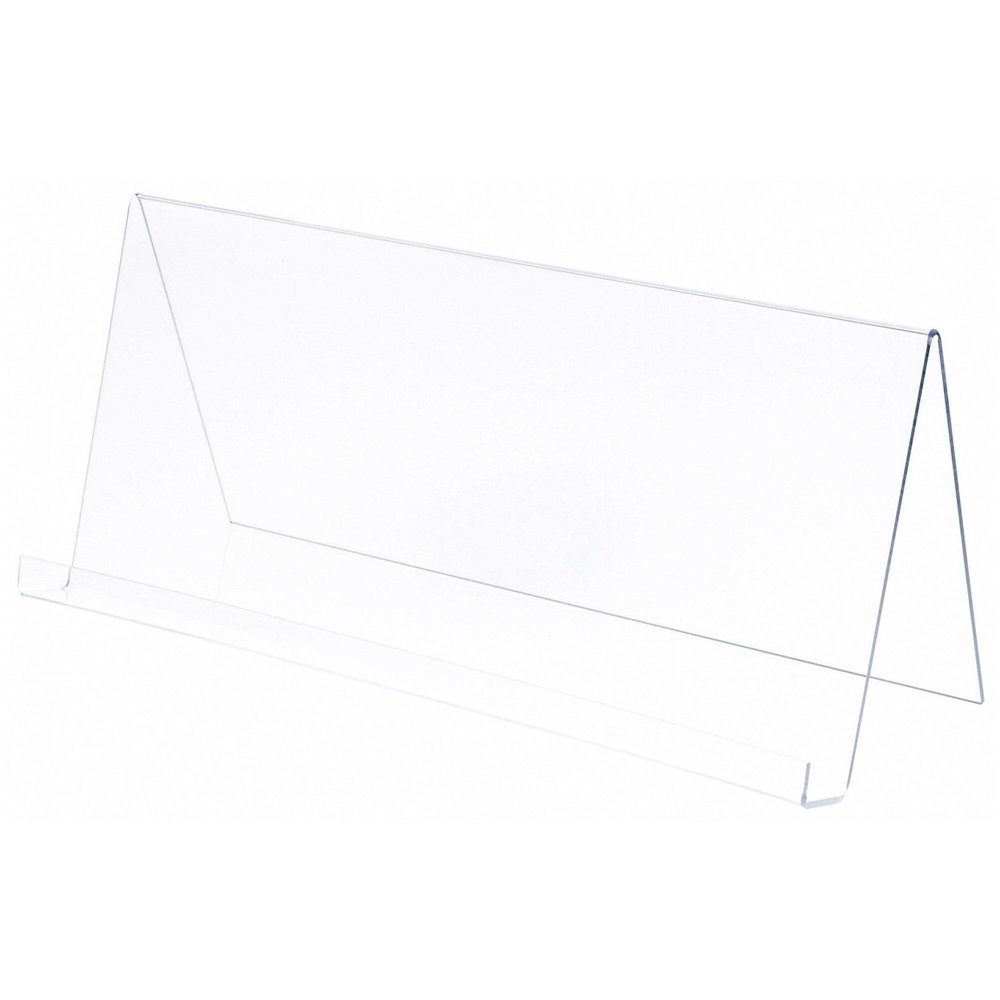 Plymor Clear Acrylic Book Display Easel with 1.75" Ledge with Lip, 24" W x 8.25" D x 10.75" H
