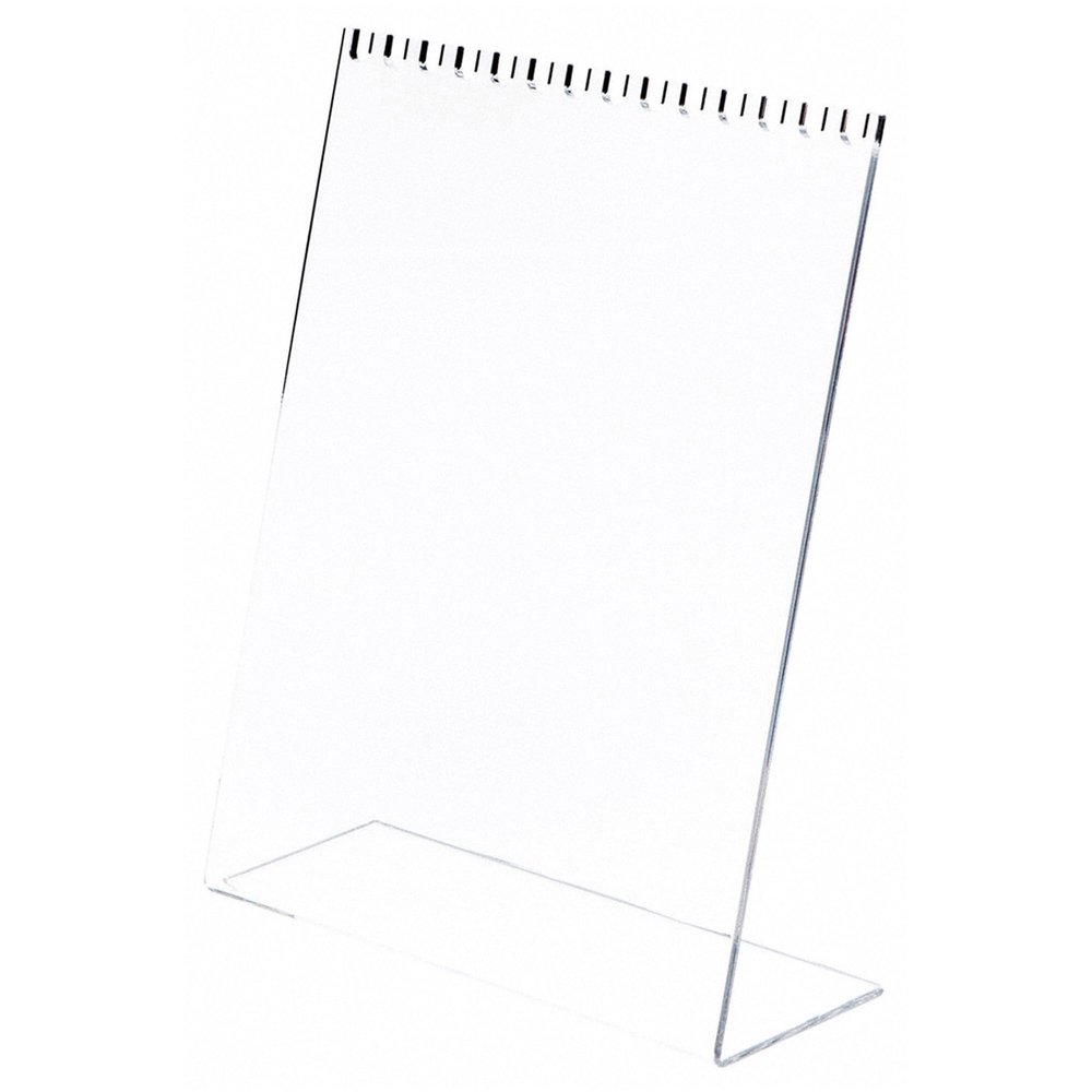 Plymor Clear Acrylic Necklace Display Stand With Top Hooks, 10.625" W x 4" D x 13.5" H