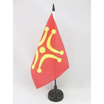 Cantabria Independentist Table Flag 5'' x 8'' - Cantabria nationalist Desk Flag 21 x 14 cm - Black plastic stick and base - AZ FLAG