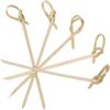 1000 Count | KingSeal Bamboo Wood Flower Knot Picks, Skewers, 3.5 Inches, Perfect for Cocktails and Appetizers, Bulk Pack - 10 Packs of 100 Each view 1