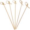 1000 Count | KingSeal Bamboo Wood Flower Knot Picks, Skewers, 4.5 Inches, Perfect for Cocktails and Appetizers, Bulk Pack - 10 Packs of 100 view 1