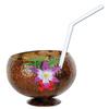 Coconut Cup and Flower with Straw Pack of 12 view 1