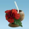 Coconut Cup and Flower with Straw Pack of 12 view 2