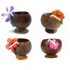Coconut Cup and Flower with Straw Pack of 12 view 3