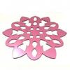 8 Snowflake Pink Mirror Acrylic Coasters view 1