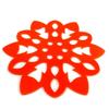 8 Snowflake Orange Acrylic Coasters view 1