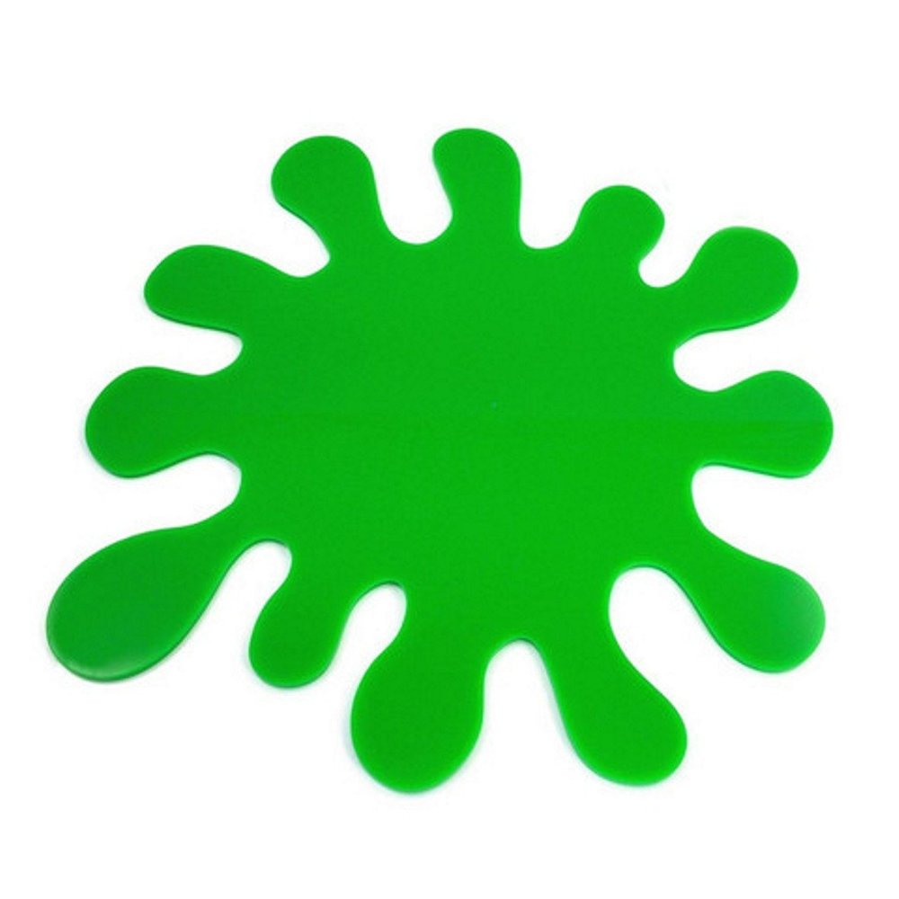 8 Splash Bright Green Acrylic Coasters