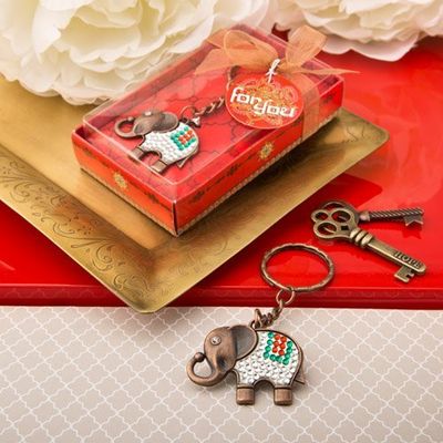 Exotic Indian Elephant Copper Key Chain (10)