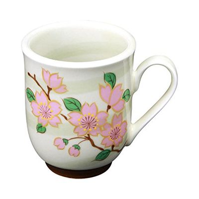 RAO3Z Ranchant Mug, Multi, Mug: 4.3 x 3.1 x 3.5 inches (11 x 8 x 8.8 cm), Ninchin Style New Cherry Blossom (March), Arita Ware Made in Japan