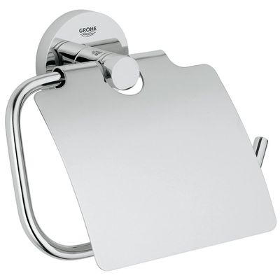 Essentials Toilet Paper Holder With Cover, Starlight Chrome