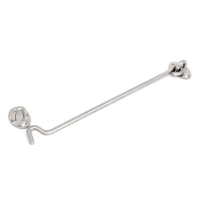 uxcell 250mm Long Stainless Steel Cabin Hooks Eye Latch Door Gate Swivel Window Hook with Mounting Screws