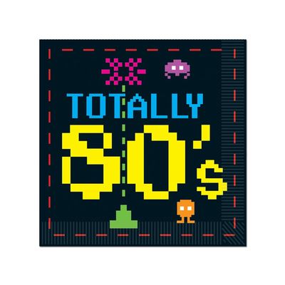Beistle 80's Luncheon Napkins - 12 Pack(16/Pkg)