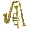 Beistle Gold Plastic Musical Instruments Pack of 12 view 1