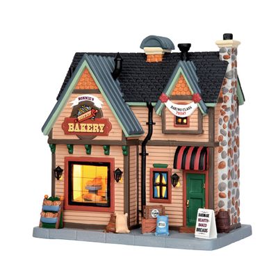 Lemax Caddington Village Bonnie's Bread Bakery Porcelain Lighted Building #55934