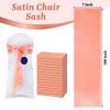 MDS Satin Chair Sashes, 125 Pack, 7x108 Each, Decorative Chair Bows Ribbon Tie Backs for Wedding Party, Holiday Dinner, Birthday, Reception, Banquet, Hotel & Event Decoration - Peach view 3