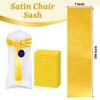 MDS Satin Chair Sashes, 125 Pack, 7x108 Each, Decorative Chair Bows Ribbon Tie Backs for Wedding Party, Holiday Dinner, Birthday, Reception, Banquet, Hotel & Event Decoration - Yellow Gold view 3