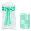 MDS Satin Chair Sashes, 150 Pack, 7x108 Each, Decorative Chair Bows Ribbon Tie Backs for Wedding Party, Holiday Dinner, Birthday, Reception, Banquet, Hotel & Event Decoration - Mint view 1
