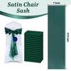 MDS Satin Chair Sashes, 150 Pack, 7x108 Each, Decorative Chair Bows Ribbon Tie Backs for Wedding Party, Holiday Dinner, Birthday, Reception, Banquet, Hotel & Event Decoration - Hunter Green view 3