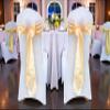 MDS Satin Chair Sashes, 150 Pack, 7x108 Each, Decorative Chair Bows Ribbon Tie Backs for Wedding Party, Holiday Dinner, Birthday, Reception, Banquet, Hotel & Event Decoration - Champagne view 2