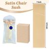 MDS Satin Chair Sashes, 150 Pack, 7x108 Each, Decorative Chair Bows Ribbon Tie Backs for Wedding Party, Holiday Dinner, Birthday, Reception, Banquet, Hotel & Event Decoration - Champagne view 3