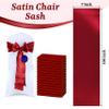 MDS Satin Chair Sashes, 150 Pack, 7x108 Each, Decorative Chair Bows Ribbon Tie Backs for Wedding Party, Holiday Dinner, Birthday, Reception, Banquet, Hotel & Event Decoration - Apple Red view 3