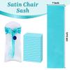 MDS Satin Chair Sashes, 150 Pack, 7x108 Each, Decorative Chair Bows Ribbon Tie Backs for Wedding Party, Holiday Dinner, Birthday, Reception, Banquet, Hotel & Event Decoration - Teal view 3