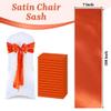 MDS Satin Chair Sashes, 150 Pack, 7x108 Each, Decorative Chair Bows Ribbon Tie Backs for Wedding Party, Holiday Dinner, Birthday, Reception, Banquet, Hotel & Event Decoration - Brunt Orange view 3