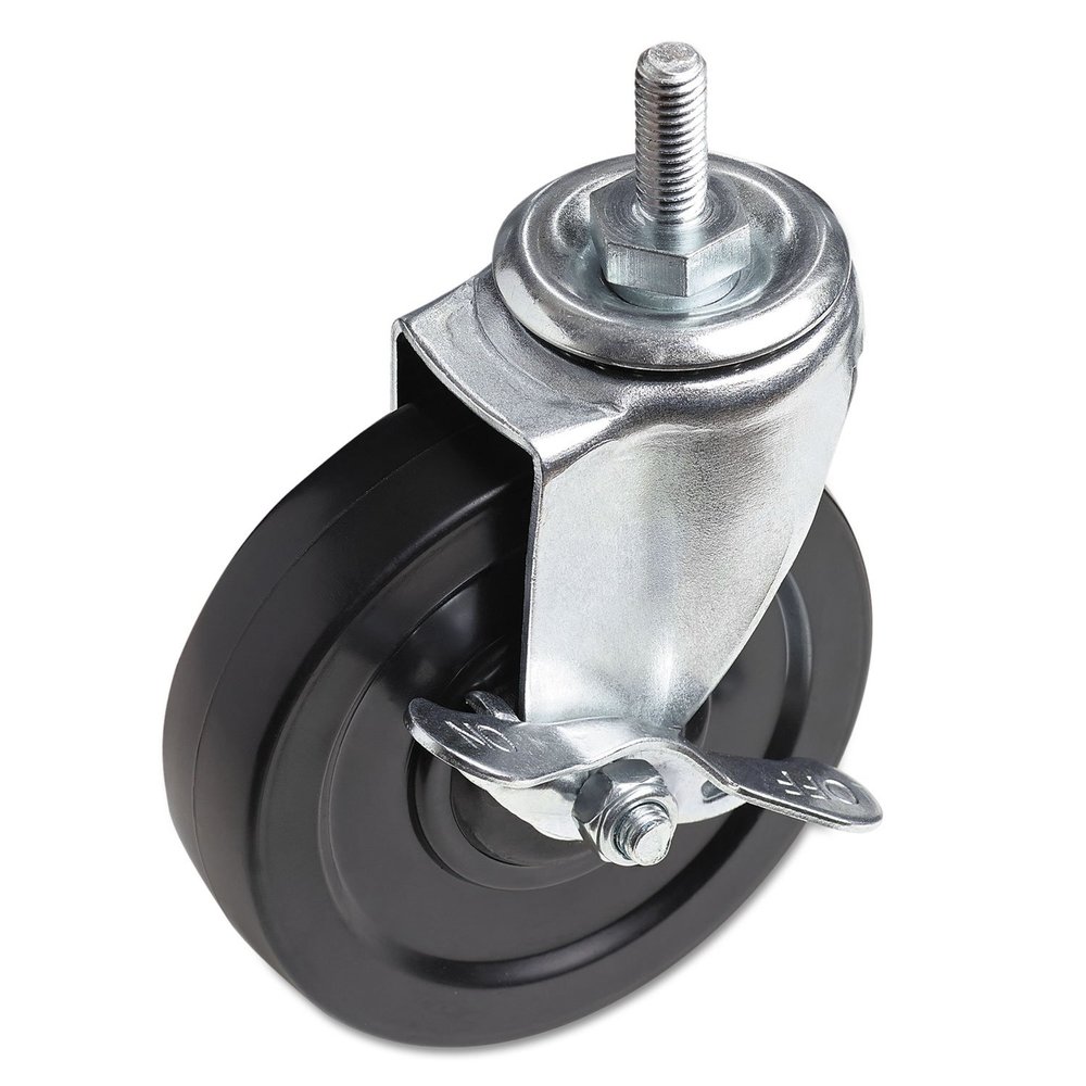 Alera ALE Optional Casters For Wire Shelving, 125 lbs./Caster, Black (Set of 4)