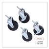 Alera ALE Optional Casters For Wire Shelving, 125 lbs./Caster, Black (Set of 4) view 4