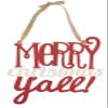 Mud Pie Merry Christmas Y'all Door Hanger view 1