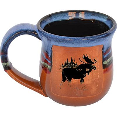 ALWAYS AZUL POTTERY Moose 3 Mug in Azulscape - Handmade Ceramic Coffee Mug - Stylish and Unique Handcrafted Artistic Drinkware - Polished Clay Cups, Great for Coffee, Tea, and Art Lovers