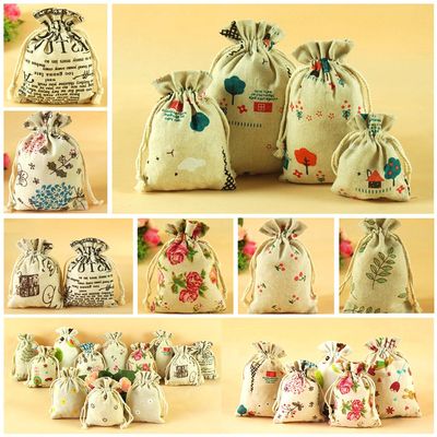 RayLineDo Linen Canvas Drawstring Bag 2 Pics