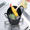 Wahei Freiz SM-9548 Cookware Set, Deep Frying, Oil Slicer, Tempura Pot, 7.1 inches (18 cm) & Wooden Handle Fryer Set, Saishokuan, Induction Compatible, Iron view 2