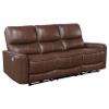 Coaster Home Furnishings Greenfield 2-Piece Power Reclining Sofa Set Saddle Brown 610264P-S2 view 3