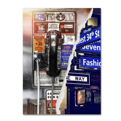Trademark Fine Art Phone Me to New York by Philippe Hugonnard Wall Decor, 18 by 24"