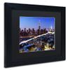 Trademark Fine Art Downtown City at Night by Philippe Hugonnard Artwork, 11 by 14", Black Matte Frame view 2