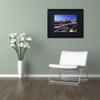 Trademark Fine Art Downtown City at Night by Philippe Hugonnard Artwork, 11 by 14", Black Matte Frame view 3