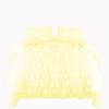 650 Thread Count 3 Piece Premium Waterfall Ruffle Duvet Cover Set Full 100% Egyptian Cotton Butter view 1