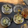 Anniversary Brass Sundial Compass Gift for Him or Her  Keepsake for Husband, Wife or Couple  50th 40th 25th 20th 1st Year Wedding or Love Celebration  Engraved or Embossed Romantic Quote Compass view 2
